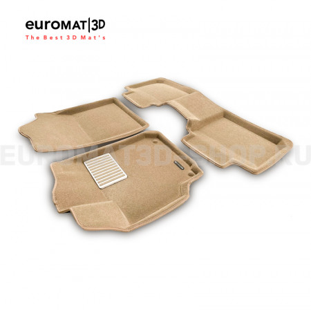 Текстильные 3D коврики Euromat3D Lux в салон для Toyota Camry V40 (2006-2011) № EM3D-005104T Бежевые Текстильные 3D коврики Euromat3D Lux в салон для Toyota Camry V40 (2006-2011) № EM3D-005104T Бежевые