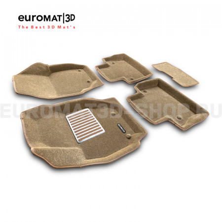 Текстильные 3D коврики Euromat3D Lux в салон для Volvo XC 60 (2008-2017) № EM3D-005505T Бежевые Текстильные 3D коврики Euromat3D Lux в салон для Volvo XC 60 (2008-2017) № EM3D-005505T Бежевые