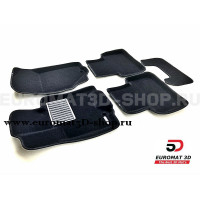 Текстильные 3D коврики Euromat3D Business в салон для Infiniti EX (2008-2014) № EMC3D-002808