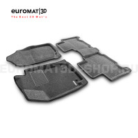 Текстильные 3D коврики Euromat3D Business в салон для Toyota Rav 4 (2013-2019) № EMC3D-005125G Серые