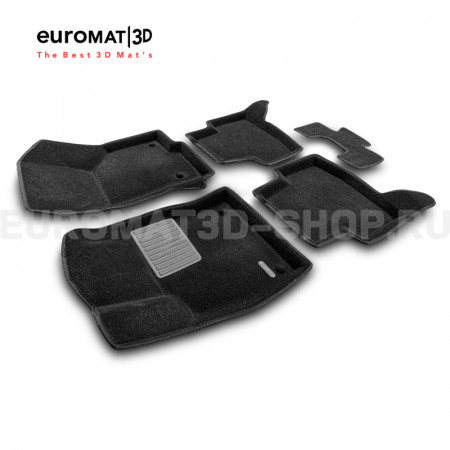 Текстильные 3D коврики Euromat3D Business в салон для Volkswagen Golf 7 (2013-2019) № EMC3D-004507