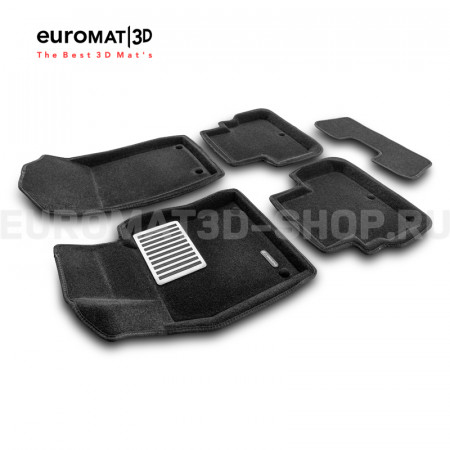 Текстильные 3D коврики Euromat3D Lux в салон для Infiniti Q50 (2015-) № EM3D-002811