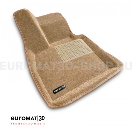 Текстильные 3D коврики Euromat3D Business в салон для Bmw X5 (F15) (2015-) № EMC3D-001215T Бежевые