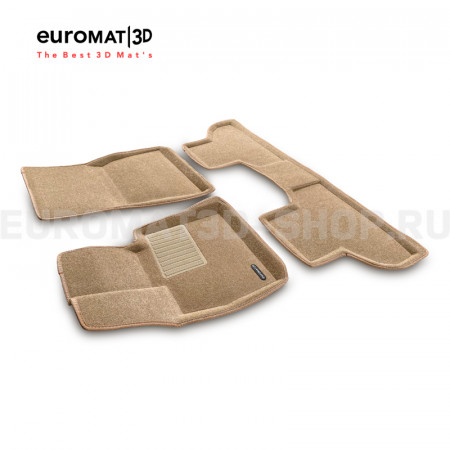 Текстильные 3D коврики Euromat3D Business в салон для Bmw X5 (F15) (2015-) № EMC3D-001215T Бежевые