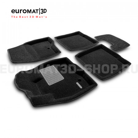 Текстильные 3D коврики Euromat3D Business в салон для Ford Explorer (2015-) № EMC3D-002217