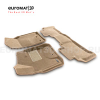 Текстильные 3D коврики Euromat3D Business в салон для Toyota Land Cruiser 200 (2012-2021) № EMC3D-005103T Бежевые