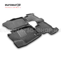 Текстильные 3D коврики Euromat3D Business в салон для Toyota Rav 4 (2006-2013) № EMC3D-005126G Серые