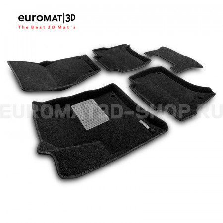 Текстильные 3D коврики Euromat3D Premium в салон для Porsche Cayenne (2010-2017) № EMPR3D-004101