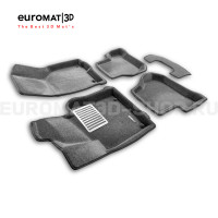 Текстильные 3D коврики Euromat3D Lux в салон для Volkswagen Golf 6 (2009-2012) № EM3D-004502G Серые