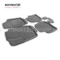 3D коврики Euromat3D EVA в салон для Skoda Rapid (2014-2019) № EM3DEVA-004508G Серые